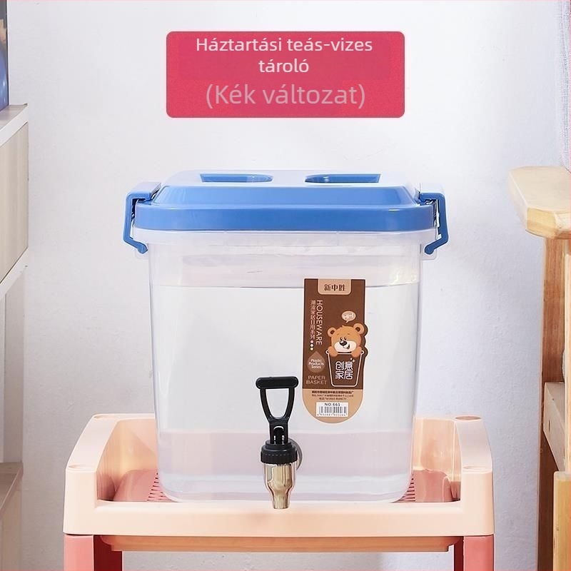 10 literes víztartó vödör csappal és teázóasztallal