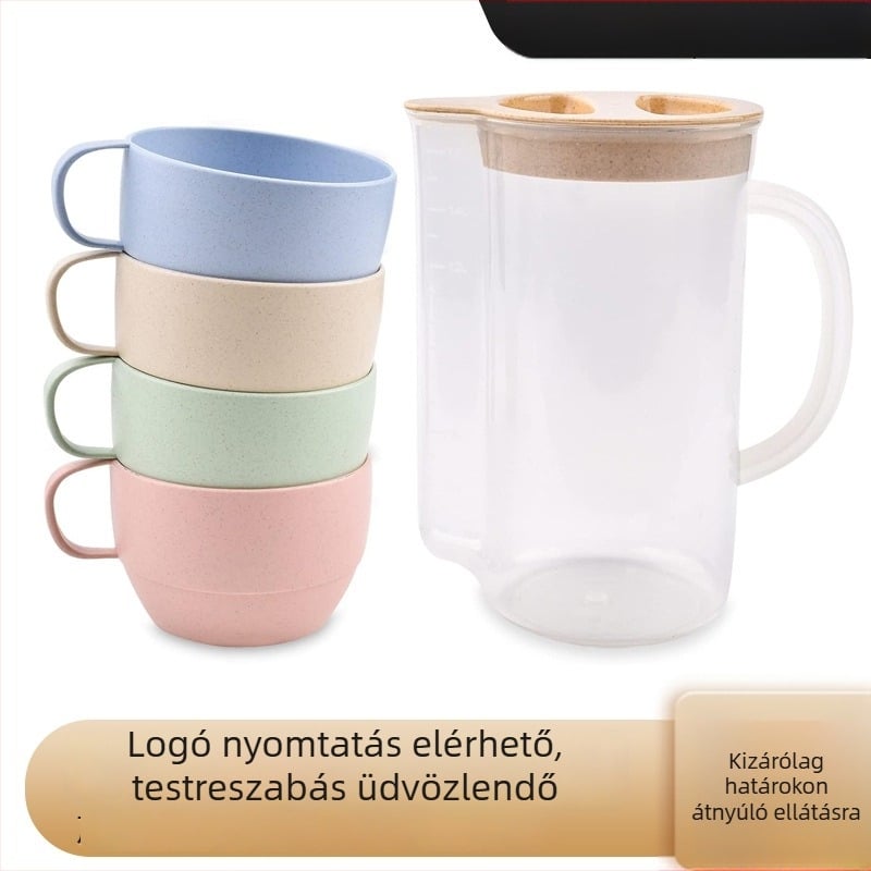 1,6 L-es modern minimalist stílusú műanyag kanna, hűtőben használható, hőálló, nagy kapacitású italos tartály