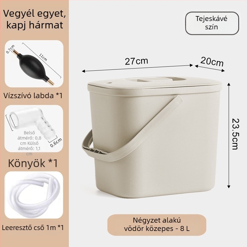 Nagy kapacitású teaceremónia vödör fedéllel, tealevél-szűrő és tartozékok