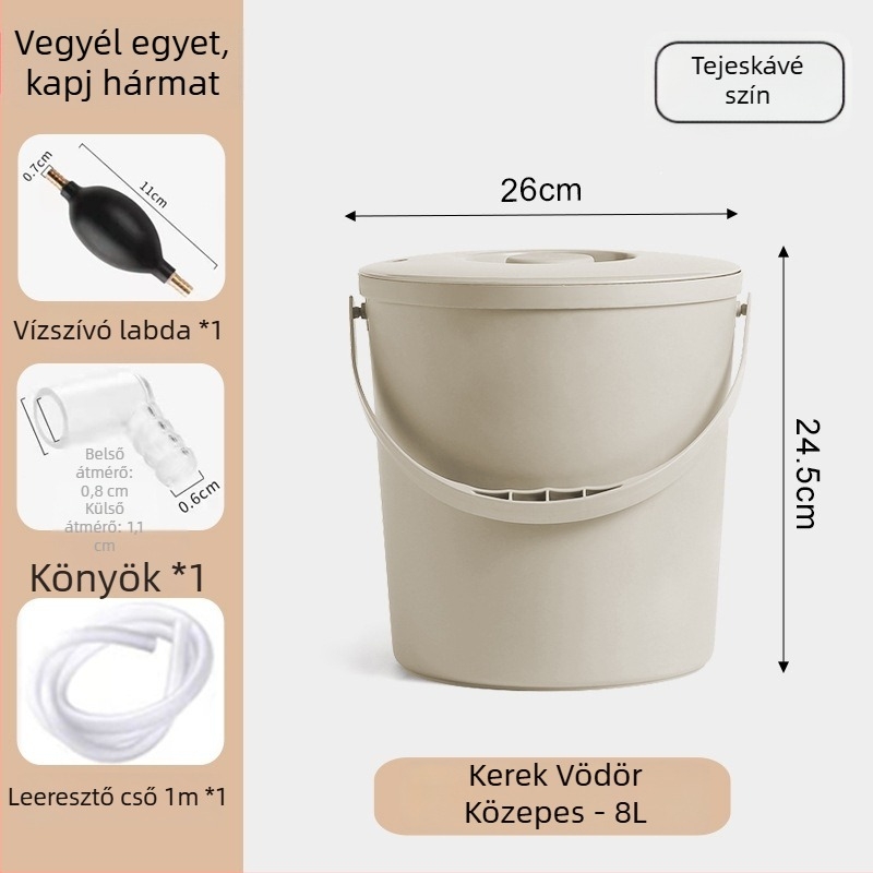 Nagy kapacitású teaceremónia vödör fedéllel, tealevél-szűrő és tartozékok