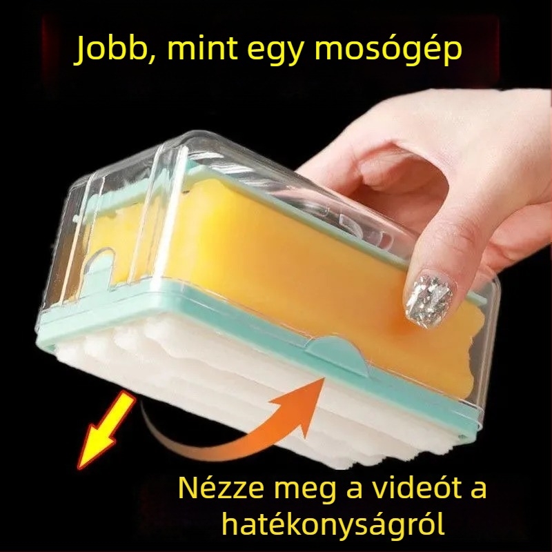 Dörzsölésmentes kézszappan adagoló görgős habosító rendszerrel, multifunkcionális lefolyó tartó