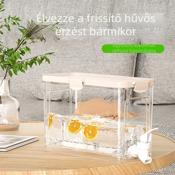 Japán stílusú hidegvíz-kancsó csappal, nagy kapacitású háztartási edény a hűtőben tárolt italokhoz, tea és gyümölcslé.
