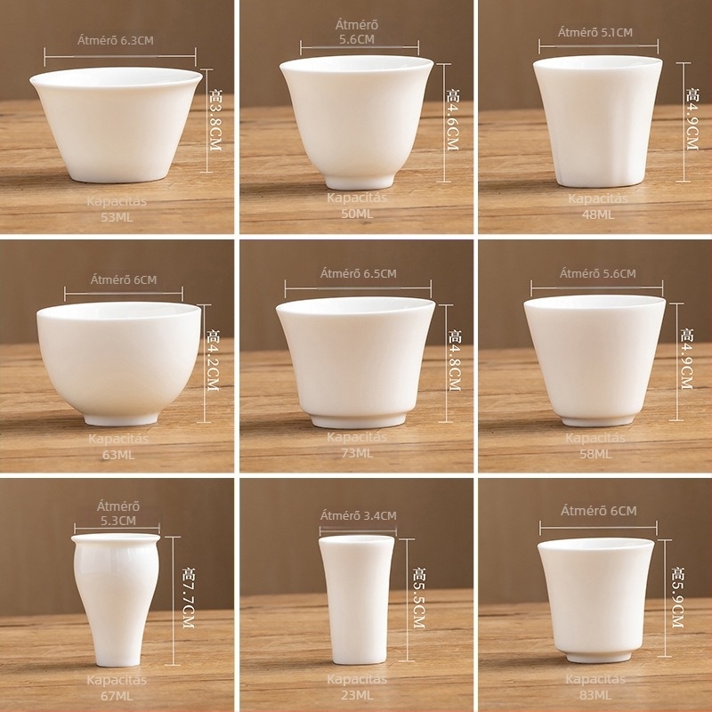 Porcelán Gongfu teáscsésze aromával, egyszemélyes kerámia teáskészlet kínai stílusban