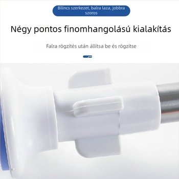 Kék fejű rozsdamentes acél teleszkópos zuhanyfüggönyrúd, 0,5 mm vastagság, 201 rozsdamentes acél
