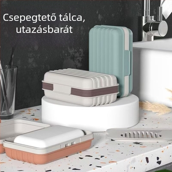 Fedéllel ellátott vastag szappan-doboz utazáshoz, hordozható szappantartó, stílusos otthoni szappontartó