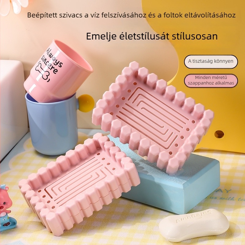 Új szappan doboz, a legtöbb szappannal kompatibilis, mellékelve multifunkcionális tisztító szivacs