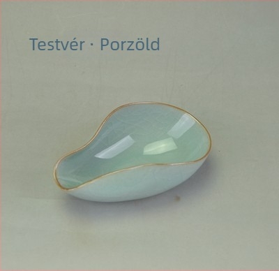 Celadon porcelán Gongfu tea szertartás kiegészítőinek készlet logóval