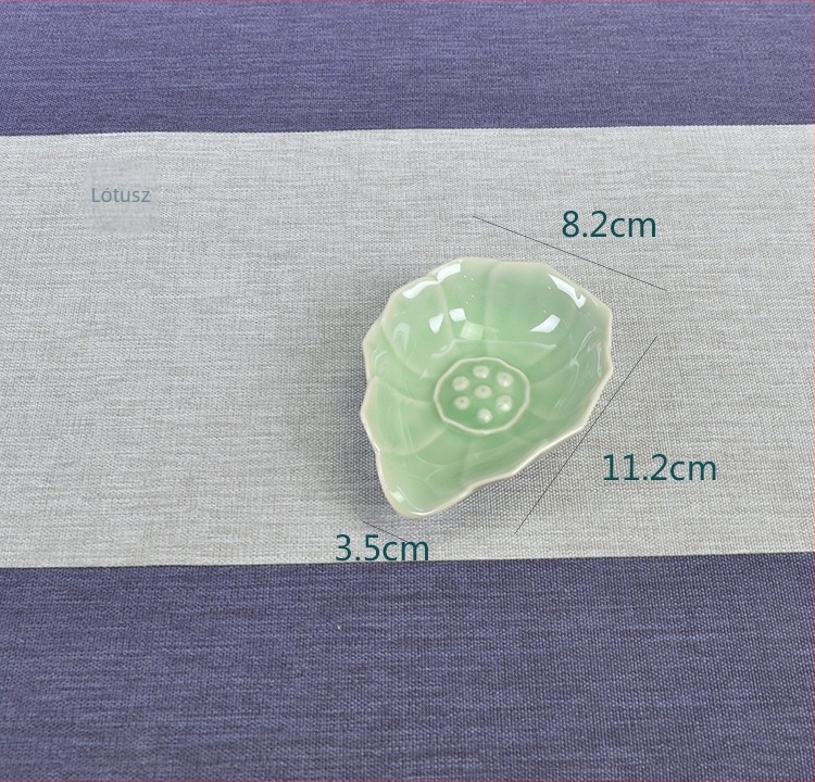 Celadon porcelán Gongfu tea szertartás kiegészítőinek készlet logóval