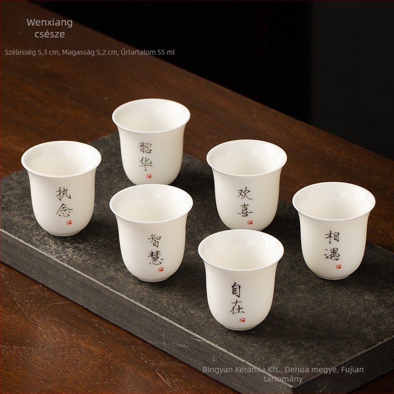 Kerámiából készült teáscsésze, egyszemélyes, aromás teáscsésze, Zen stílusú Kung-Fu tea készlet, kis teáscsésze