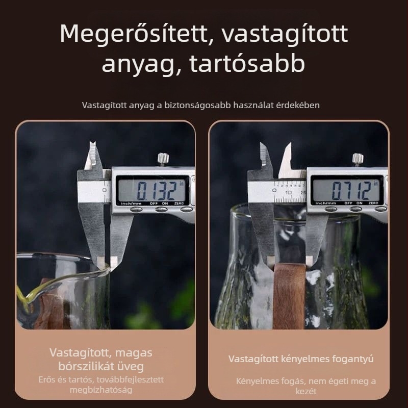 Nagy kapacitású üveg teáskészlet, hőálló, japán stílusú, otthoni használatra