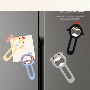 Little Bear karikatúra mágneses üvegnyitó, szilikontesttel, hordozható hűtőmágnes