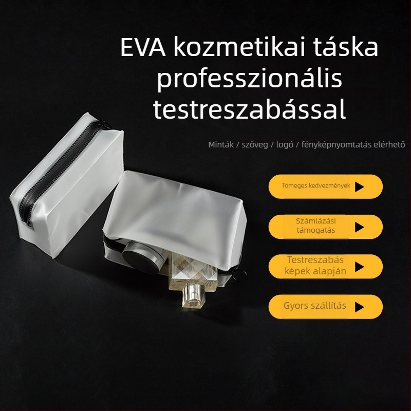 EVA anyagból készült sminktáska utazáshoz, hordozható kozmetikai neszesszer nagy kapacitással, multifunkcionális, vízálló és nedvességálló