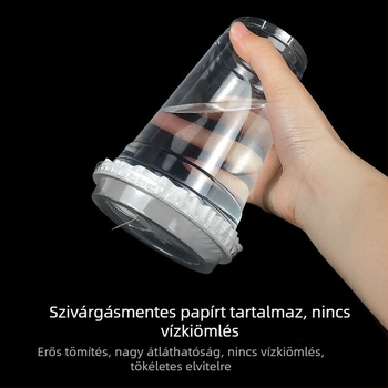 Egyszer használatos kávés pohár, 98 mm-es átmérővel, ideális jegeskávéhoz és hideg italokhoz, elvihető, 500–700 ml