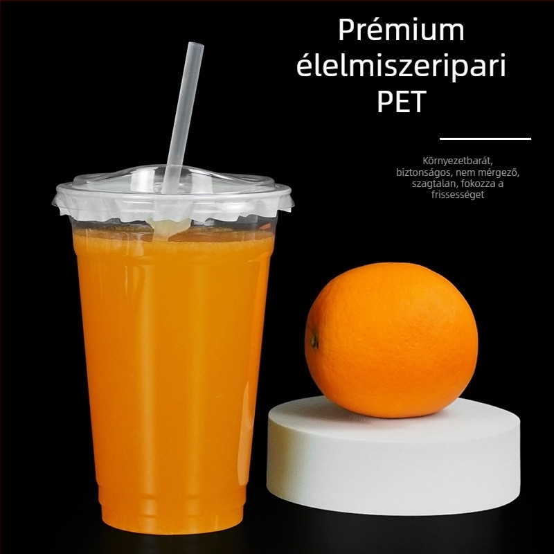 Egyszer használatos kávés pohár, 98 mm-es átmérővel, ideális jegeskávéhoz és hideg italokhoz, elvihető, 500–700 ml