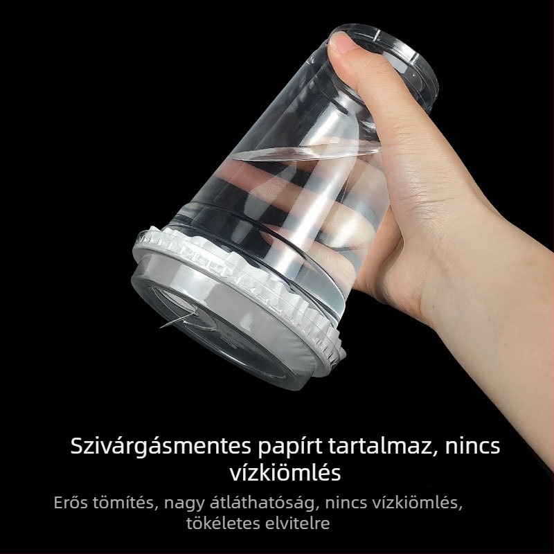 Egyszer használatos kávés pohár, 98 mm-es átmérővel, ideális jegeskávéhoz és hideg italokhoz, elvihető, 500–700 ml