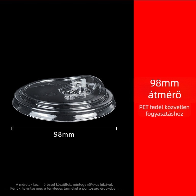 Egyszer használatos kávés pohár, 98 mm-es átmérővel, ideális jegeskávéhoz és hideg italokhoz, elvihető, 500–700 ml