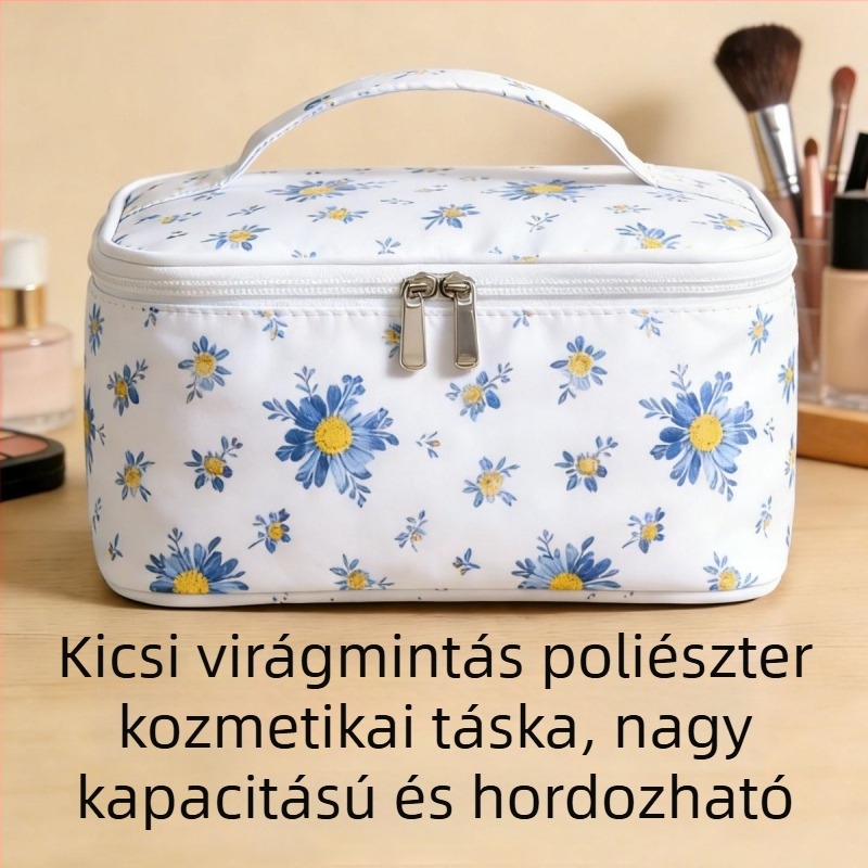 Nagy kapacitású hordozható sminktáska utazáshoz – több rekesz a keféknek és rúzsoknak