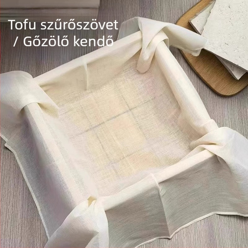 Élelmiszer-minőségű tiszta pamut géz szűrőanyag, otthoni használatra, finom hálószövet a szójatej és tofu szűréséhez, rizs párolásához