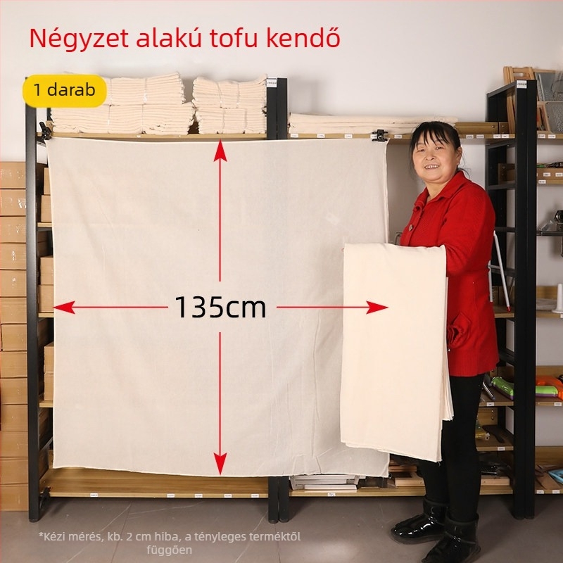 Élelmiszer-minőségű tiszta pamut géz szűrőanyag, otthoni használatra, finom hálószövet a szójatej és tofu szűréséhez, rizs párolásához
