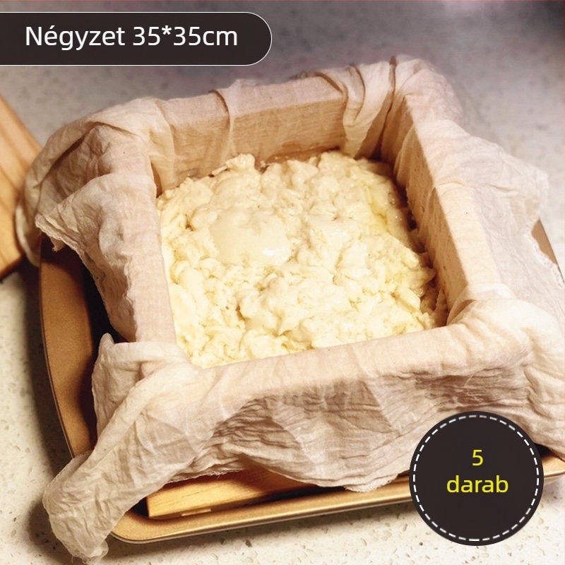 Élelmiszer-minőségű tiszta pamut géz szűrőanyag, otthoni használatra, finom hálószövet a szójatej és tofu szűréséhez, rizs párolásához