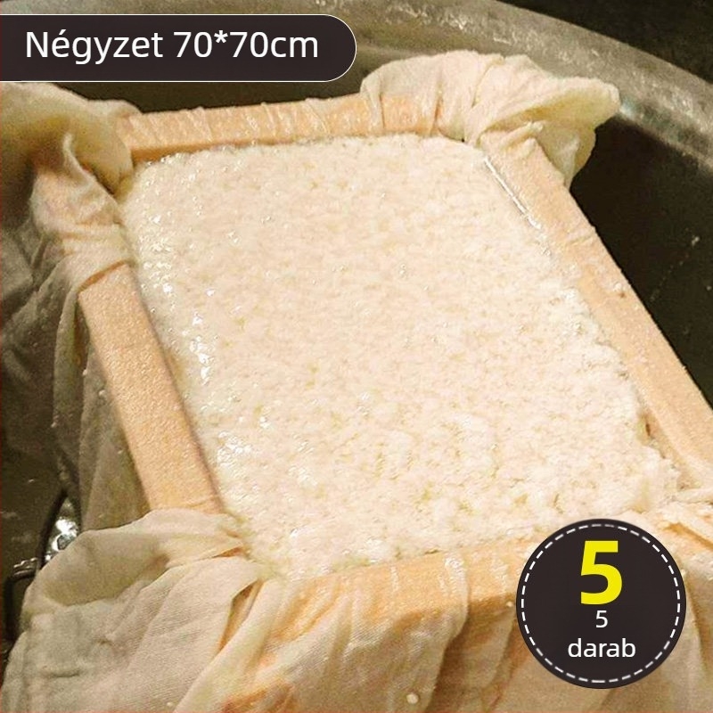 Élelmiszer-minőségű tiszta pamut géz szűrőanyag, otthoni használatra, finom hálószövet a szójatej és tofu szűréséhez, rizs párolásához