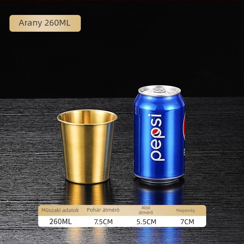 Egyrétegű 304 rozsdamentes acél söröspohár, 400–500 ml, egyedi gravírozás