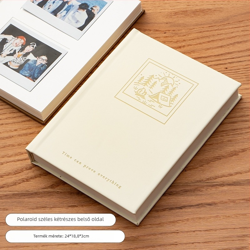 Mini Polaroid fotóalbum kártyaoldalakkal és írható betétekkel – kompakt azonnali fotóalbum