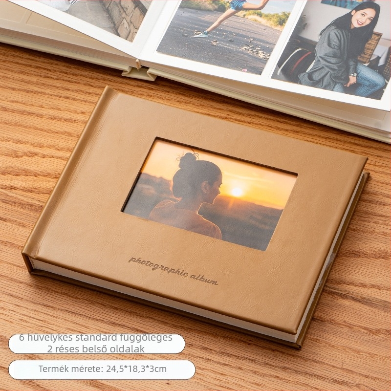 Mini Polaroid fotóalbum kártyaoldalakkal és írható betétekkel – kompakt azonnali fotóalbum