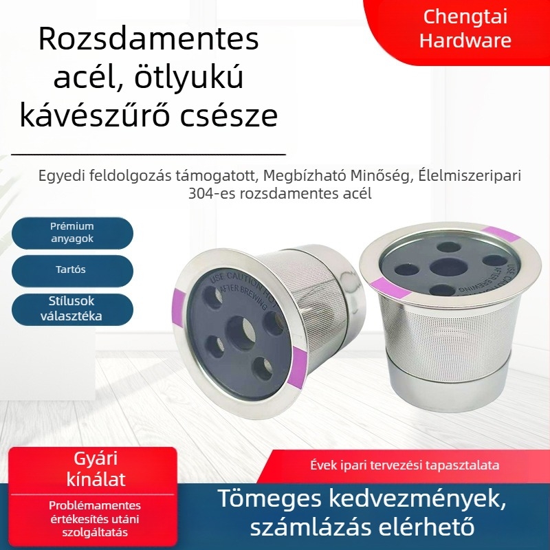 Személyre szabott kávéfőző felszerelés, rozsdamentes acél K-Cup kapszula burkolat, újrahasználható kávéfőzőkhöz, káveszűrő