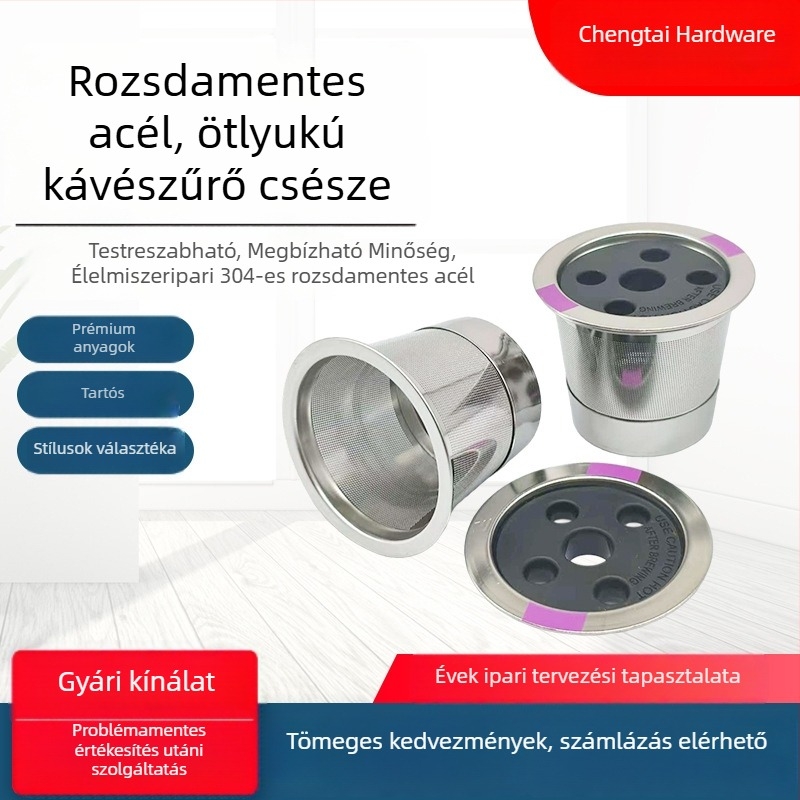 Személyre szabott kávéfőző felszerelés, rozsdamentes acél K-Cup kapszula burkolat, újrahasználható kávéfőzőkhöz, káveszűrő