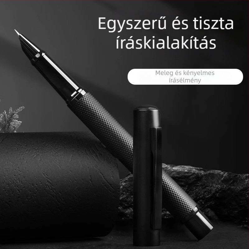 Roche fém toll, kiváló minőségű irodai használatra, retro ferde hegye a kalligráfiához, ajándékdobozban
