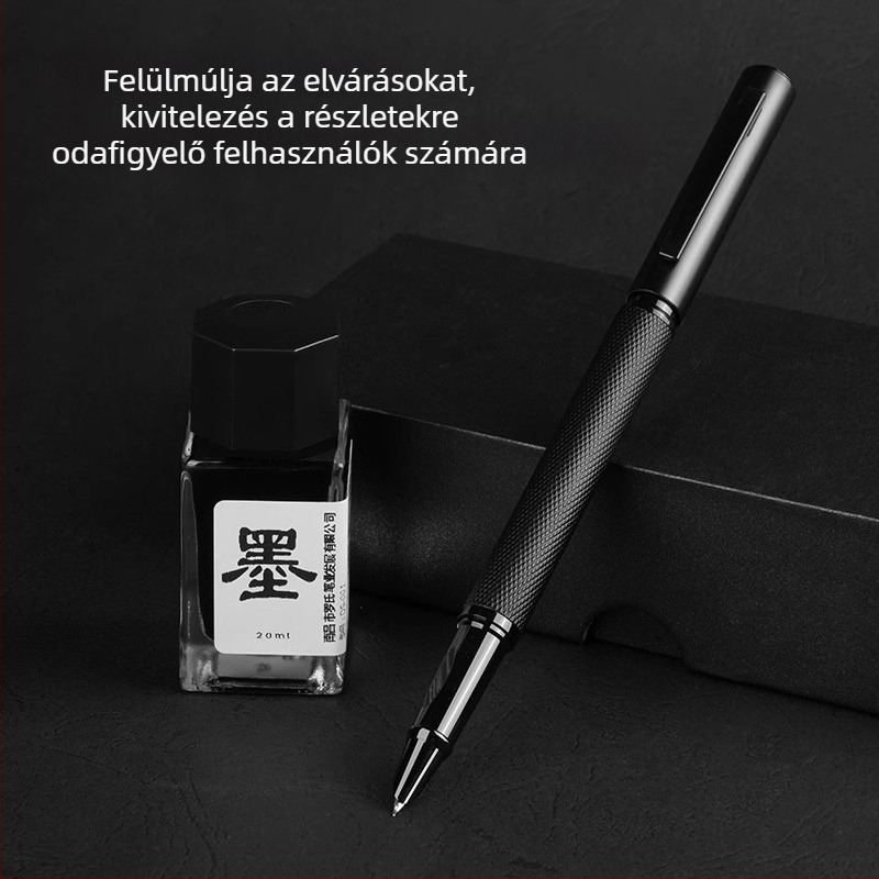 Roche fém toll, kiváló minőségű irodai használatra, retro ferde hegye a kalligráfiához, ajándékdobozban