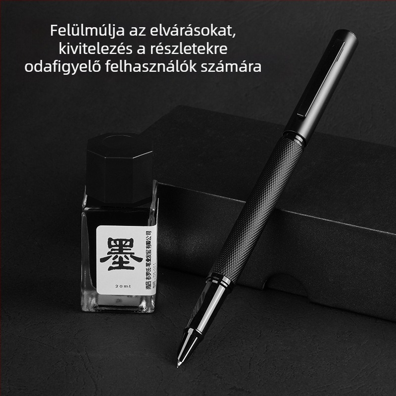 Roche fém toll, kiváló minőségű irodai használatra, retro ferde hegye a kalligráfiához, ajándékdobozban