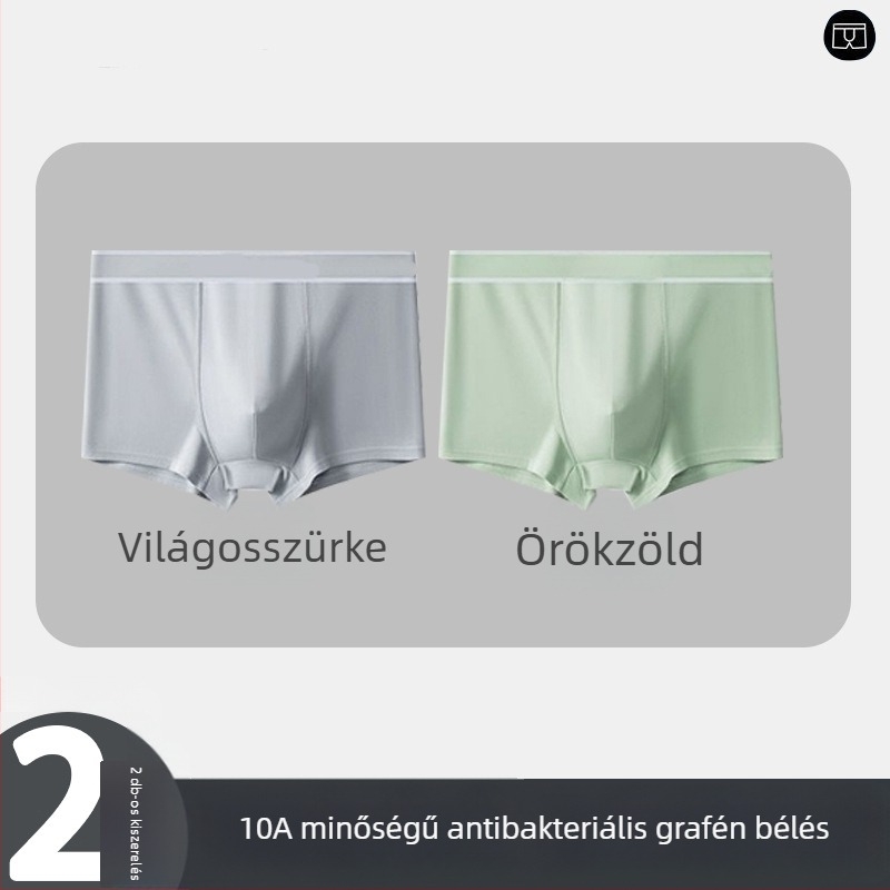5 darabos férfi boxeralsó, egyszínű, lélegző, középmagas derekú, nagy méret
