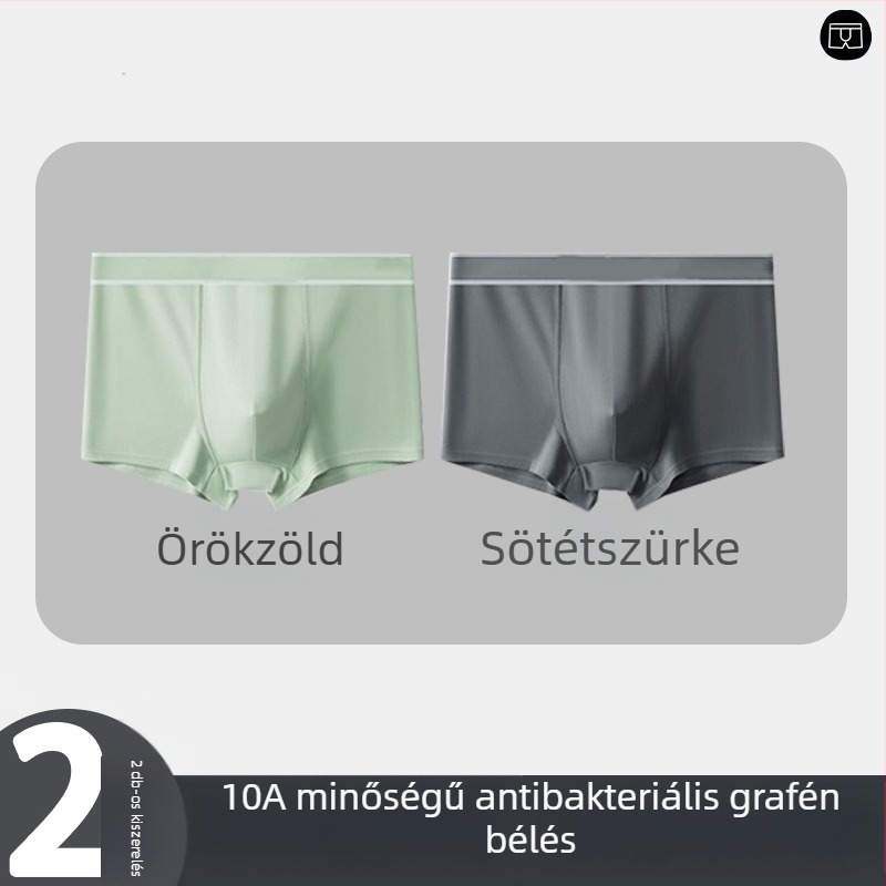 5 darabos férfi boxeralsó, egyszínű, lélegző, középmagas derekú, nagy méret
