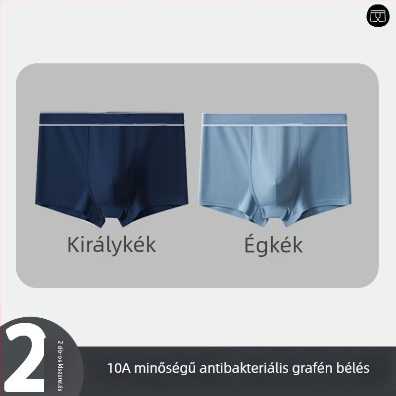5 darabos férfi boxeralsó, egyszínű, lélegző, középmagas derekú, nagy méret
