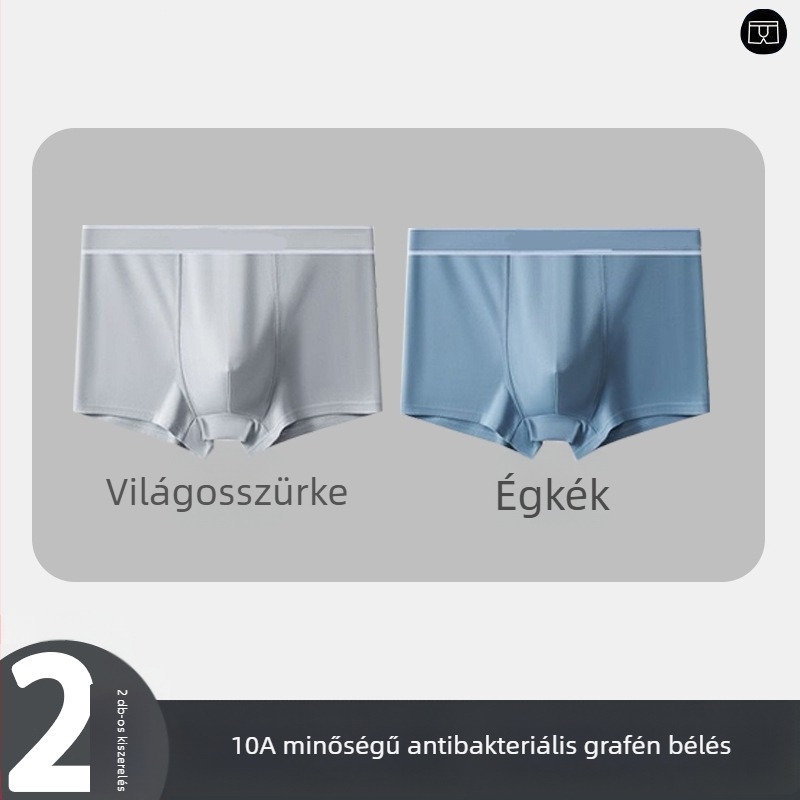 5 darabos férfi boxeralsó, egyszínű, lélegző, középmagas derekú, nagy méret