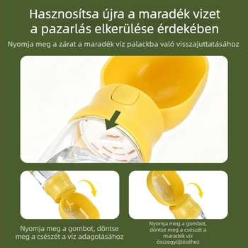 Hordozható kutyavíz-tartó pohár