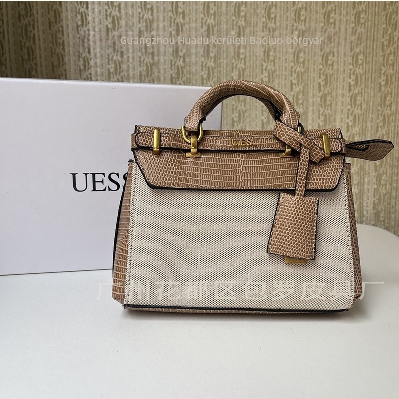Mini Kelly táska öv díszítéssel, mintás tote válltáska vagy crossbody, női táska, Tavasz 2025