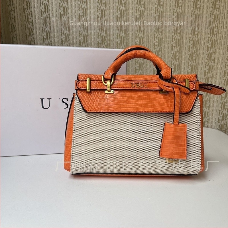 Mini Kelly táska öv díszítéssel, mintás tote válltáska vagy crossbody, női táska, Tavasz 2025