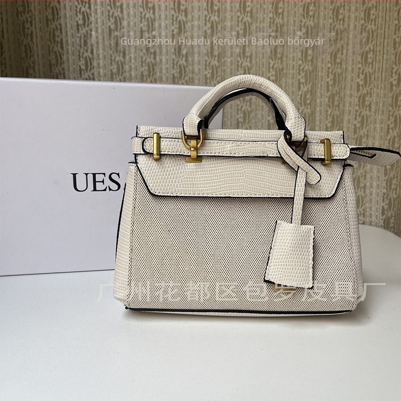 Mini Kelly táska öv díszítéssel, mintás tote válltáska vagy crossbody, női táska, Tavasz 2025