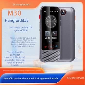 M30 Hordozható intelligens hangfordító offline fordítással arab és orosz nyelvre, egyidejű tolmácsolás utazáshoz és üzleti célokra