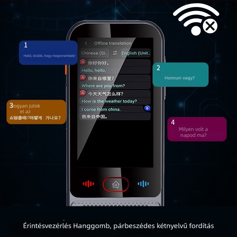 M30 Hordozható intelligens hangfordító offline fordítással arab és orosz nyelvre, egyidejű tolmácsolás utazáshoz és üzleti célokra