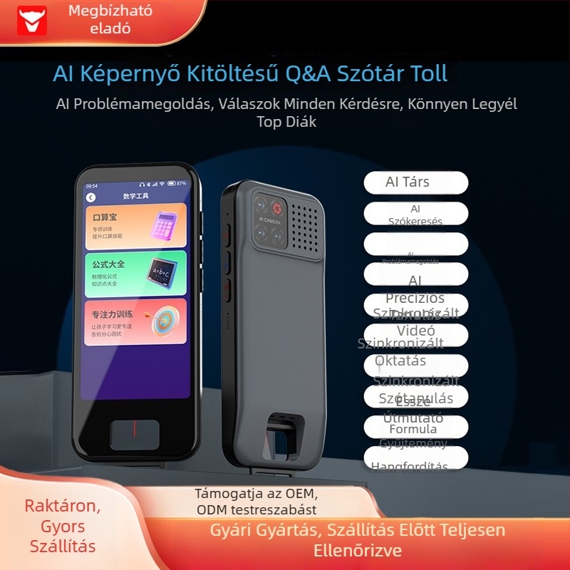 Nagy képernyős AI offline angol olvasó toll, szkenner és fordító szótár