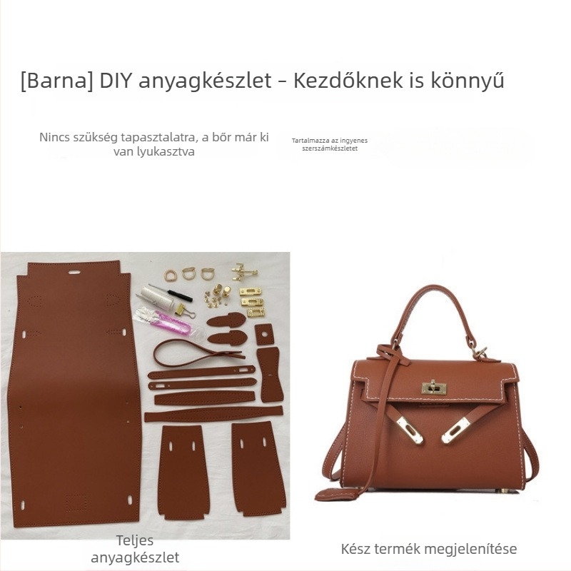 DIY Kelly táska készítő készlet — kézműves anyagokkal mini váll- és keresztpántos táskára