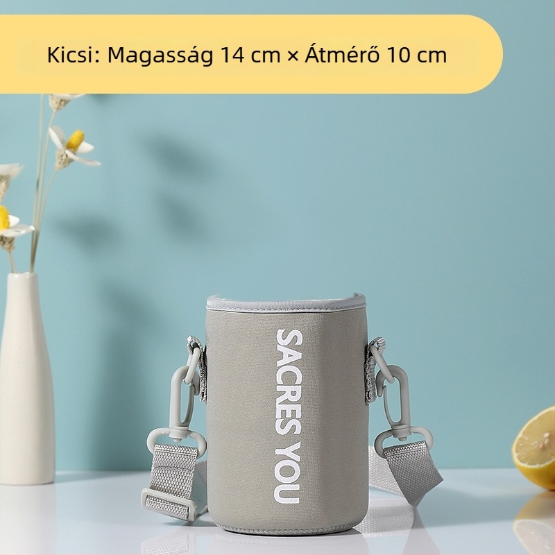 Univerzális hőszigetelt védőtok nagy kapacitású vízpalackhoz keresztpánttal