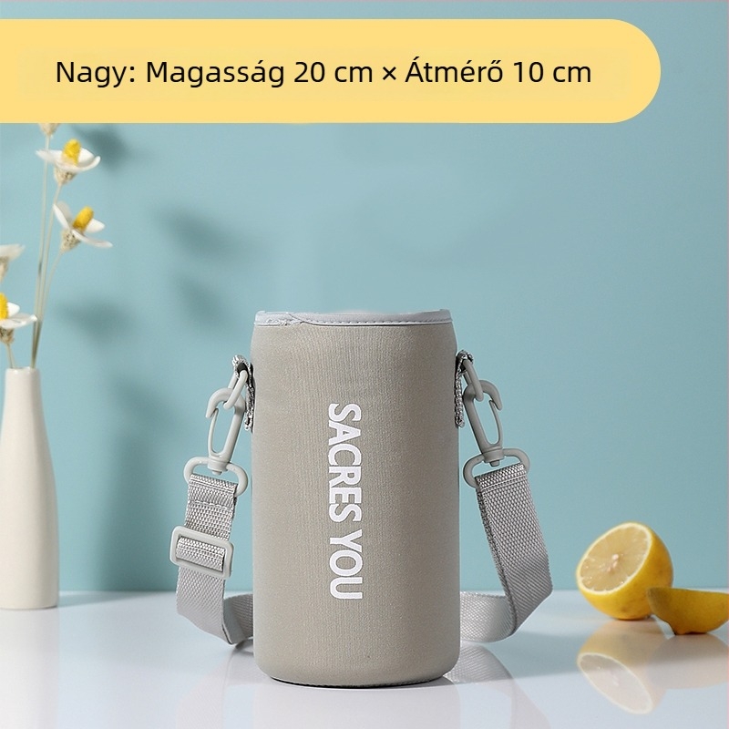 Univerzális hőszigetelt védőtok nagy kapacitású vízpalackhoz keresztpánttal