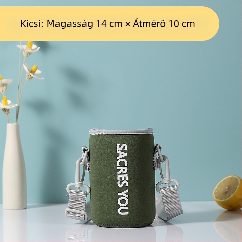 Univerzális hőszigetelt védőtok nagy kapacitású vízpalackhoz keresztpánttal