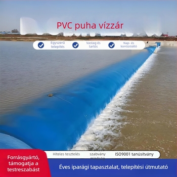 Rugalmas víztartó gát árvizvédelmi célokra, mobil sürgősségi vízbarrier