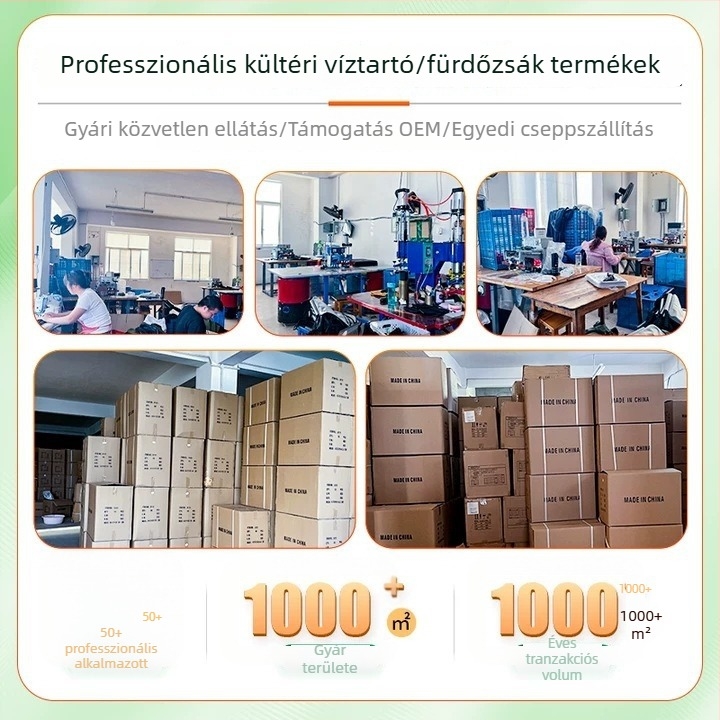 Kempingezéshez használható összecsukható víztartály, hordozható víztartó tasak